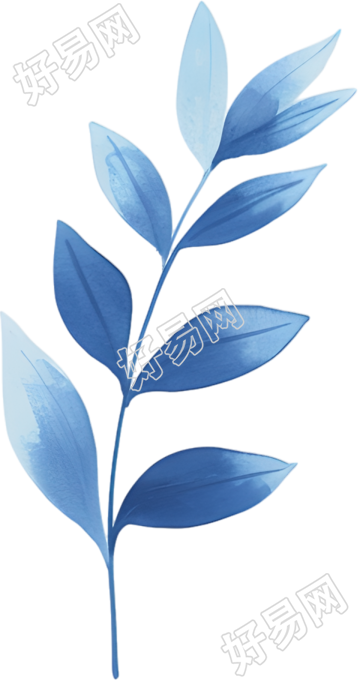 水彩叶子高清插图