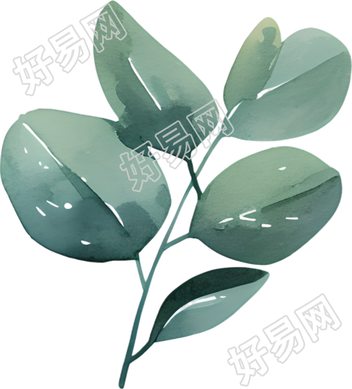 水彩叶子艺术性元素
