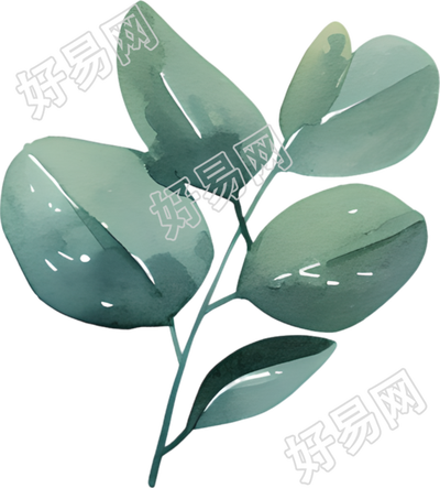 水彩叶子艺术性元素