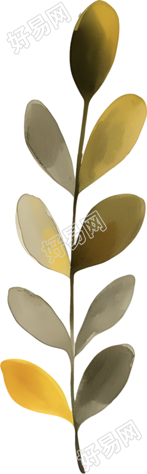 水彩植物装饰插图