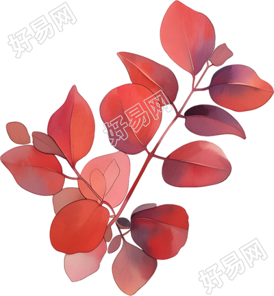 水彩植物创意素材