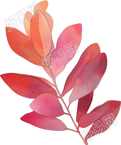 水彩植物高清素材