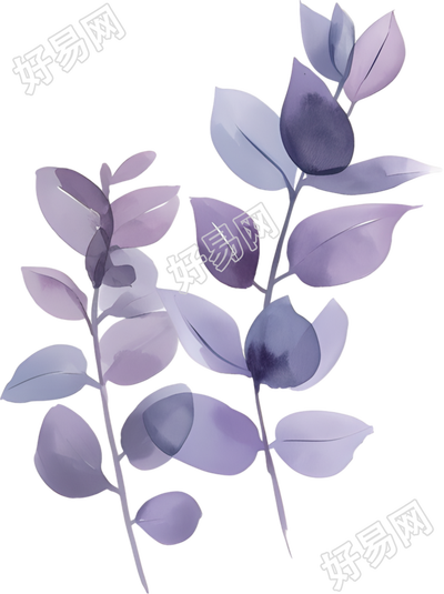 水彩植物唯美插画