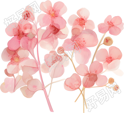 水彩蝴蝶兰装饰插图