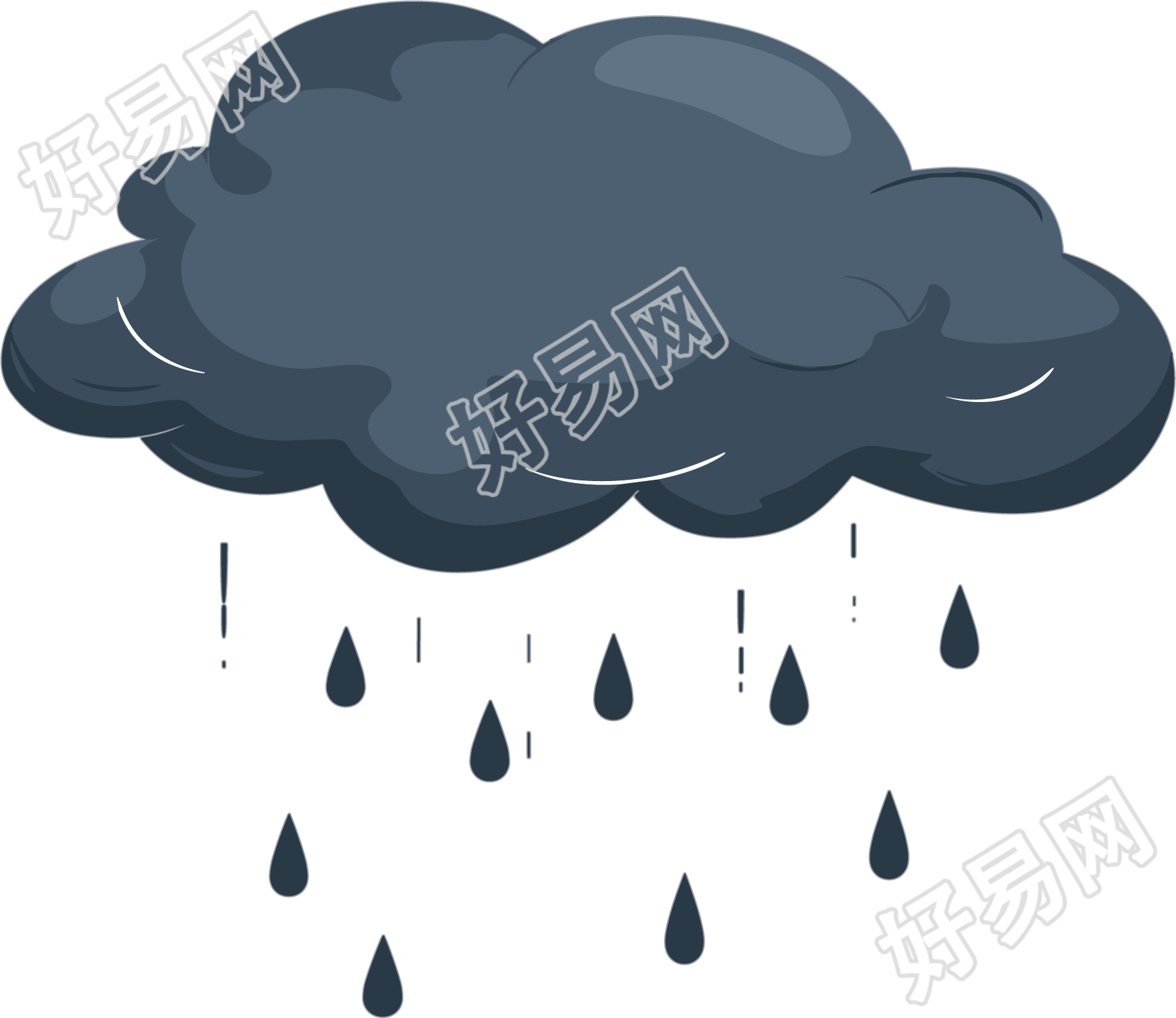 暴风雨图标插图