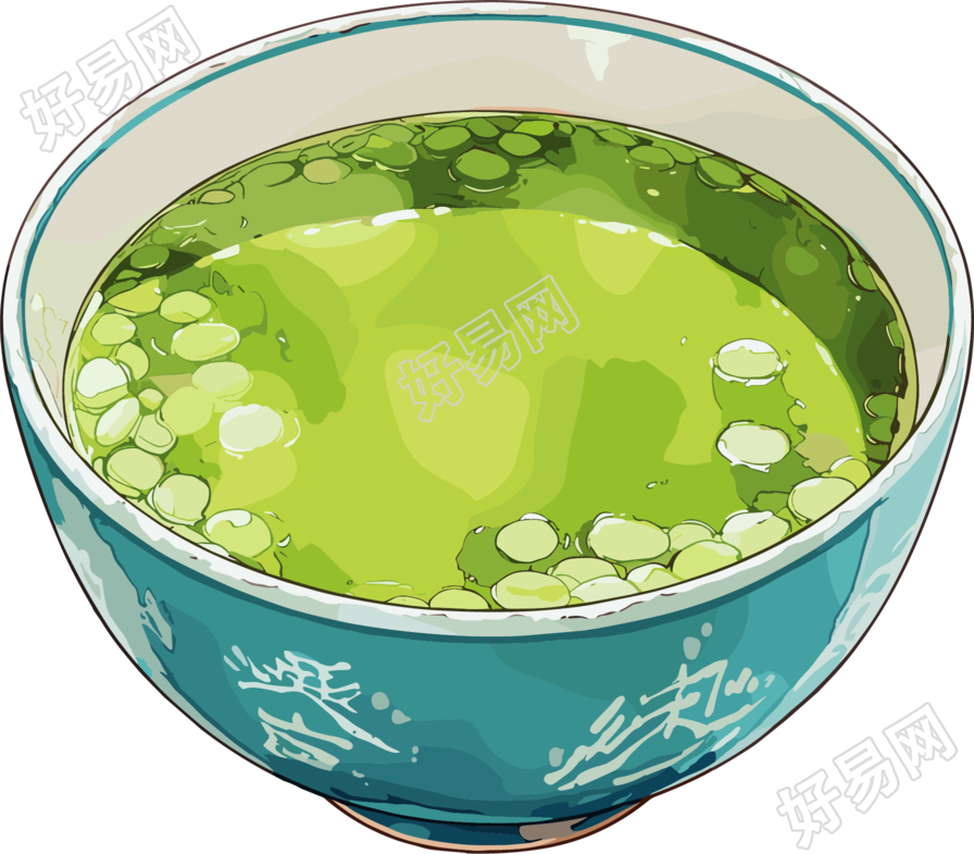 绿豆汤插画素材