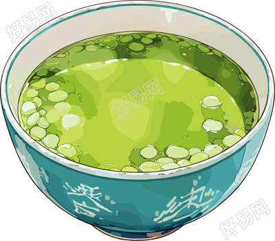 绿豆汤插画素材