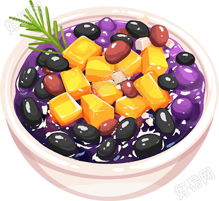 烧仙草可商用插画