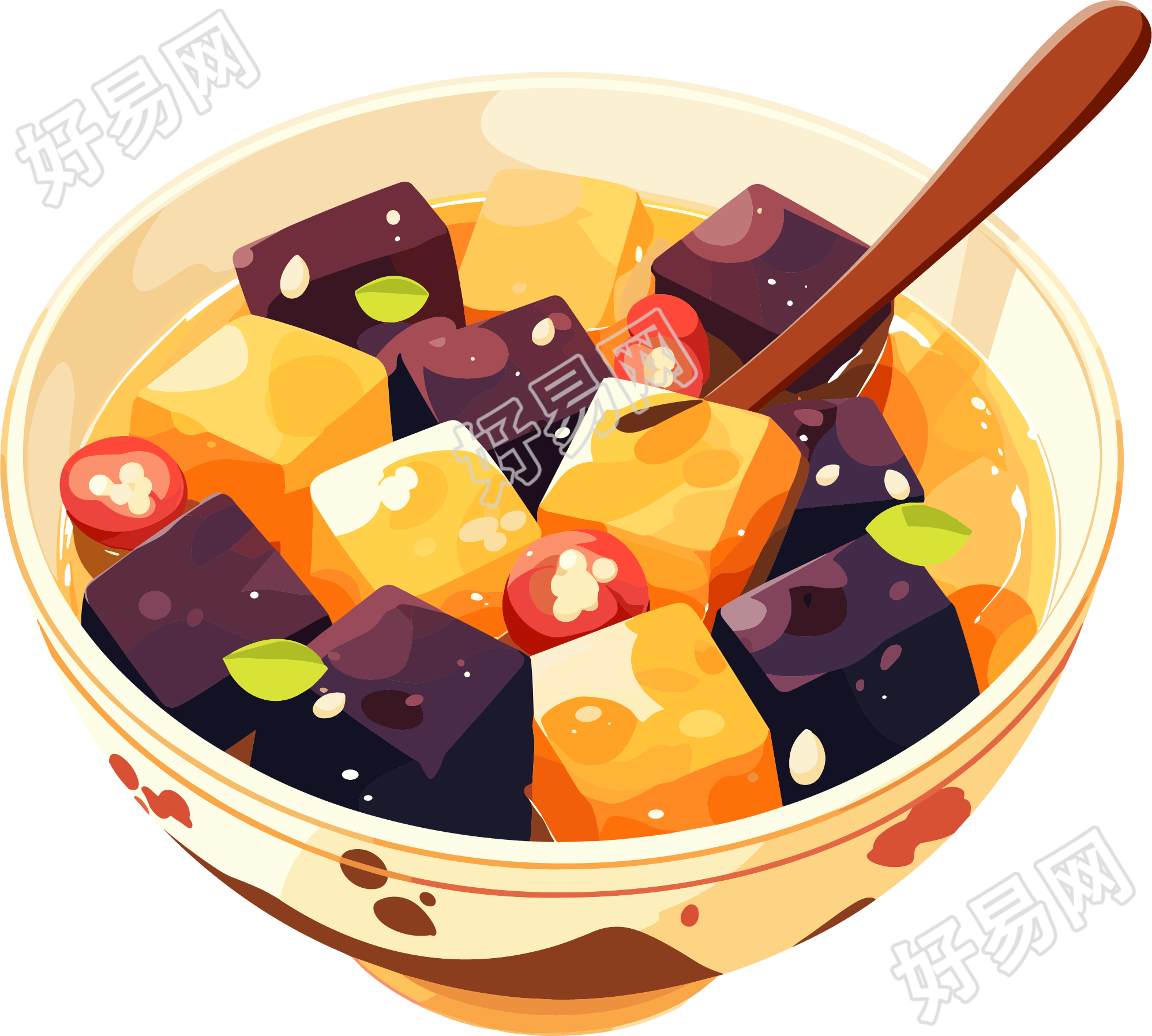 烧仙草图案素材