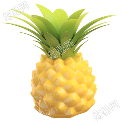 凤梨向量插图