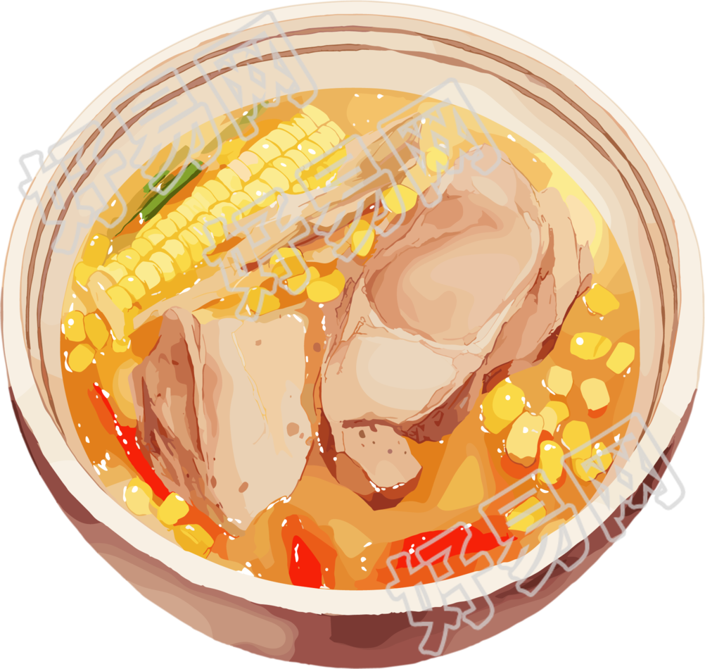 羊肉汤卡通风格元素