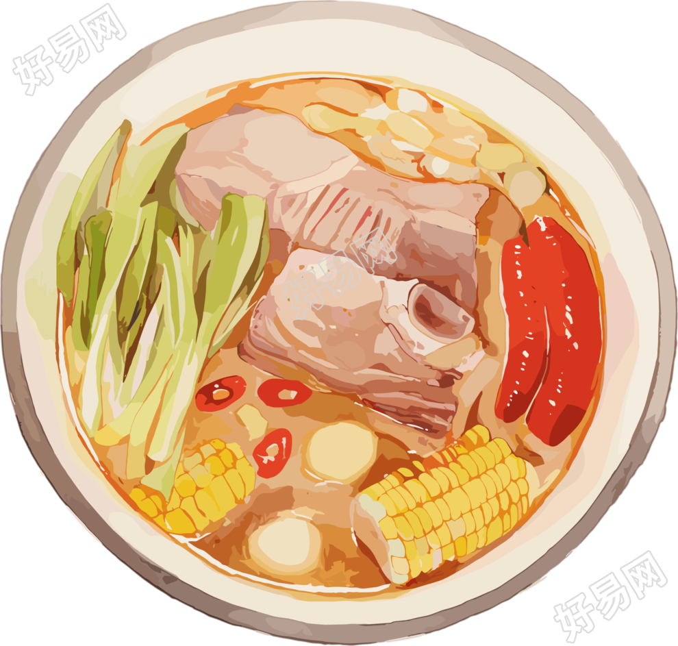 羊肉汤高清图形插画