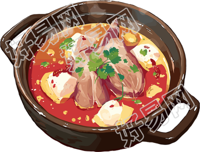 羊肉汤透明背景插图