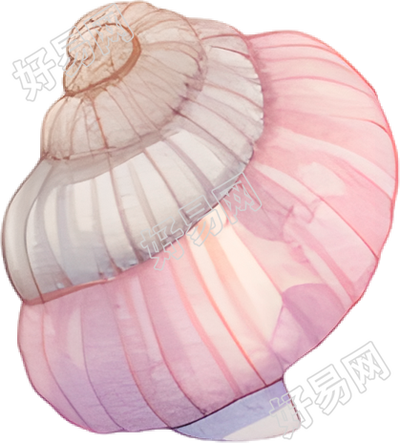 水彩海螺插图素材