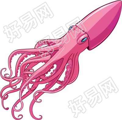 鱿鱼创意设计元素