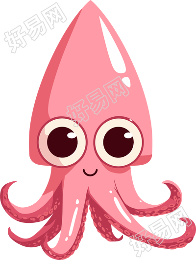 鱿鱼插画设计元素