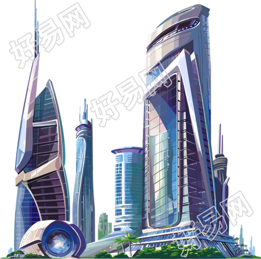 未来城市PNG图形素材