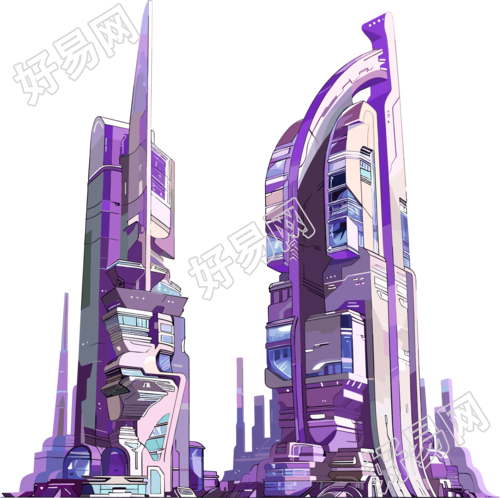 未来城市插画