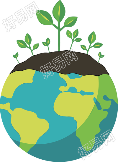 环保地球植物插图