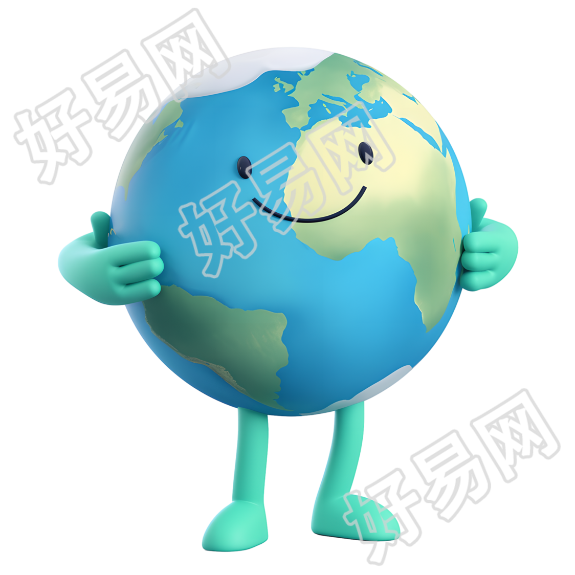 环保地球卡通插图