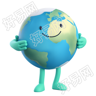 环保地球卡通插图