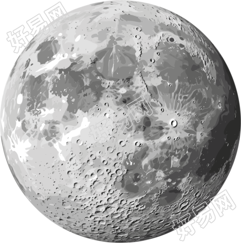 月球透明背景素材