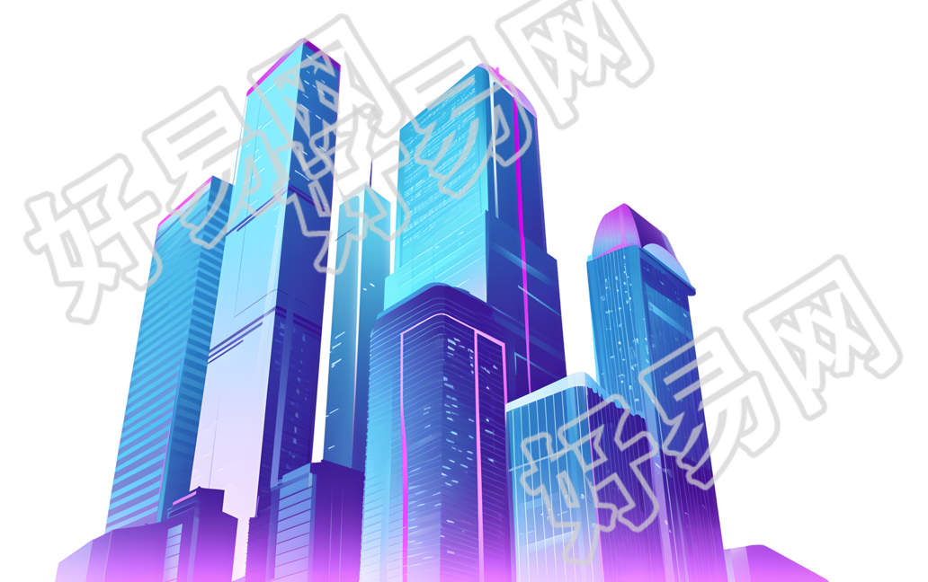 现代城市插图