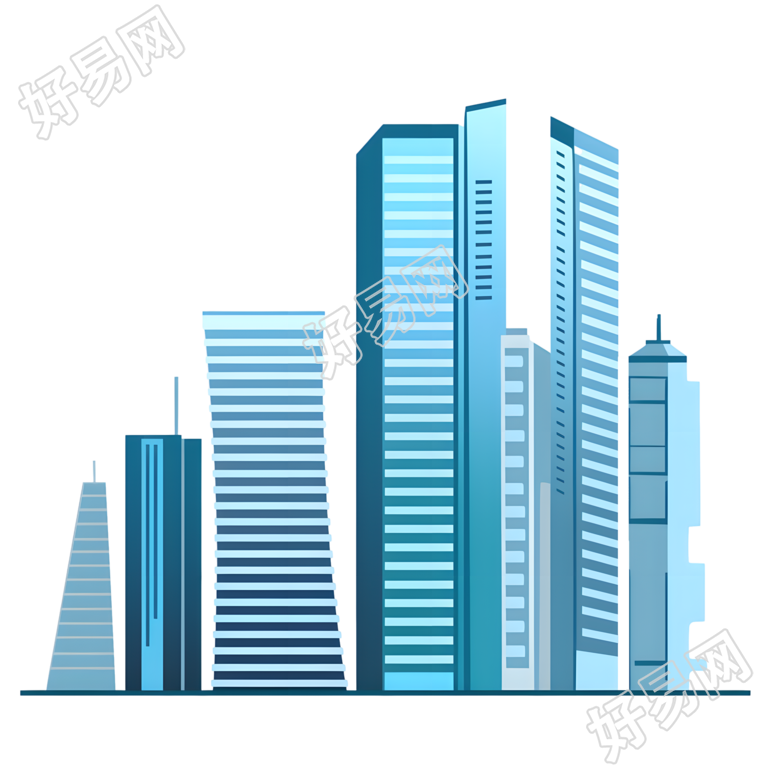 现代城市商业插画
