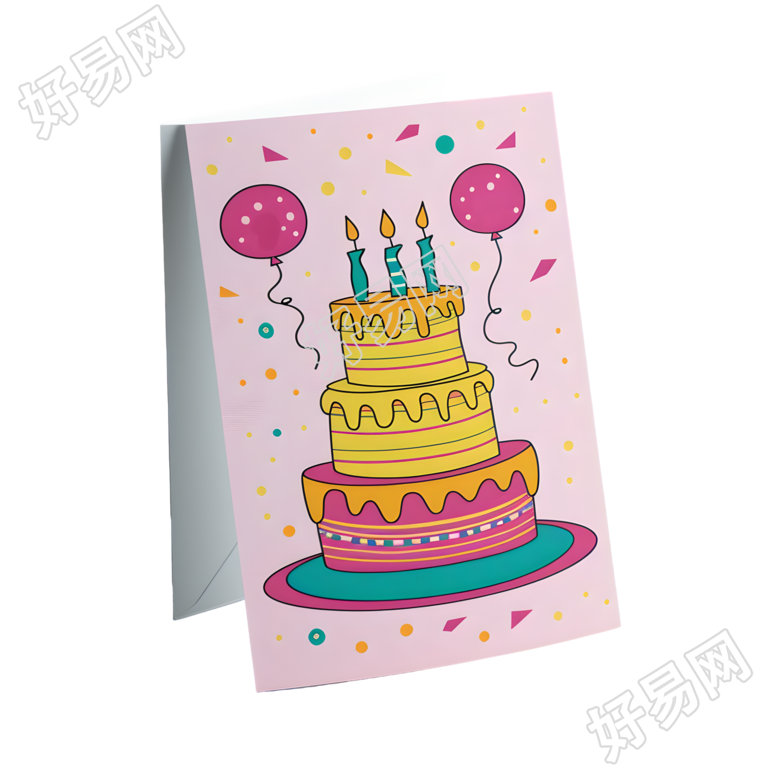 生日贺卡PNG元素