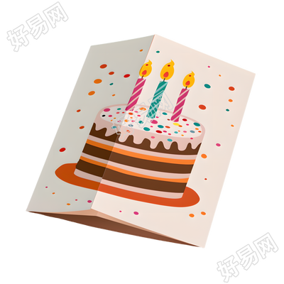 生日贺卡简约设计元素
