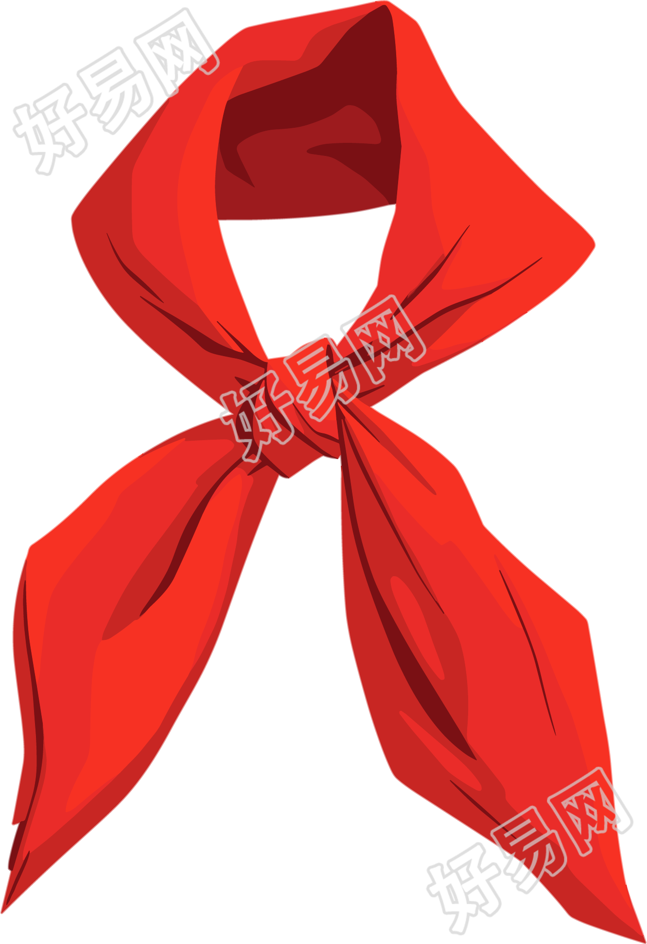 红领巾透明背景插图