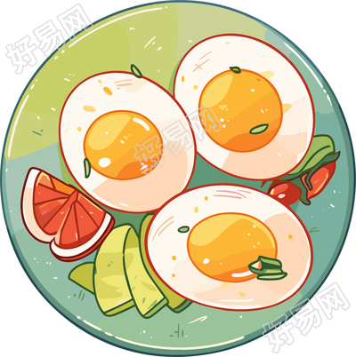 幼儿园食谱卡通风格素材