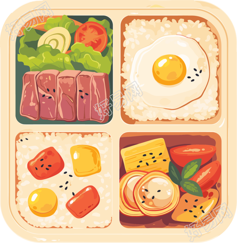 幼儿园食谱儿童午餐素材