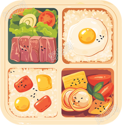幼儿园食谱儿童午餐素材