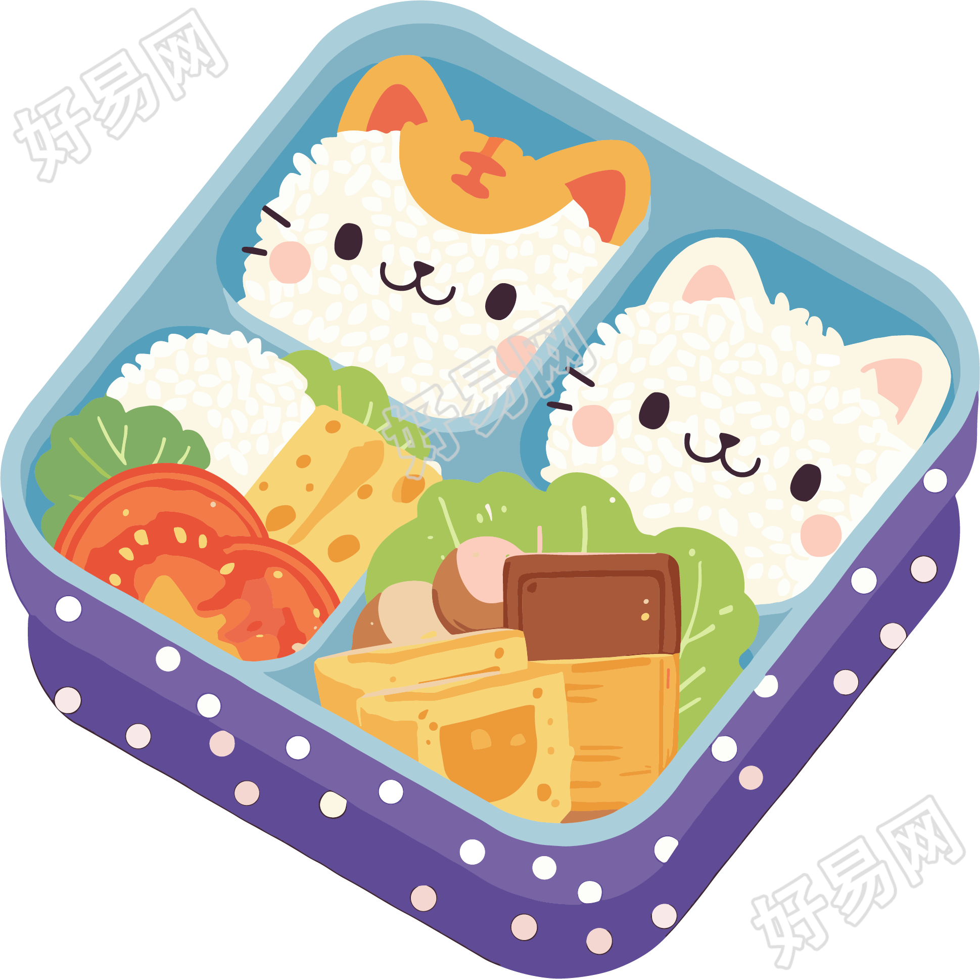 幼儿园食谱可爱插图
