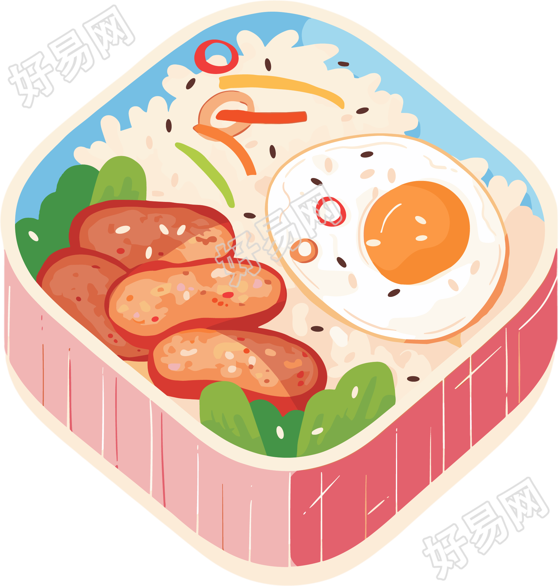 幼儿园食谱美味插画