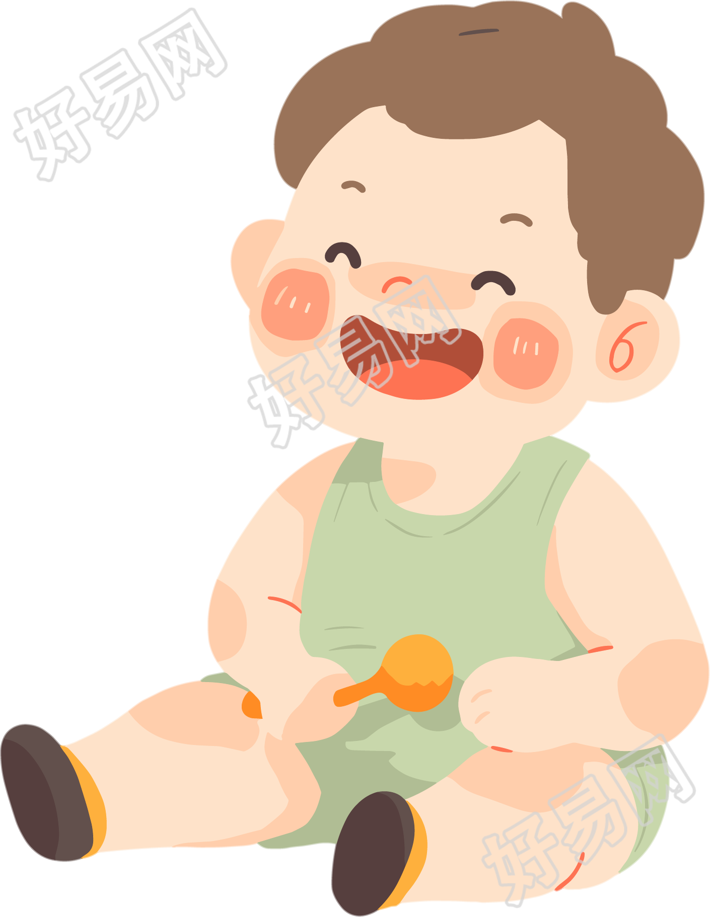 可爱婴儿元素