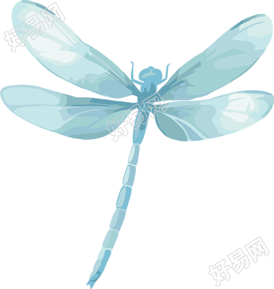 蜻蜓水彩画素材