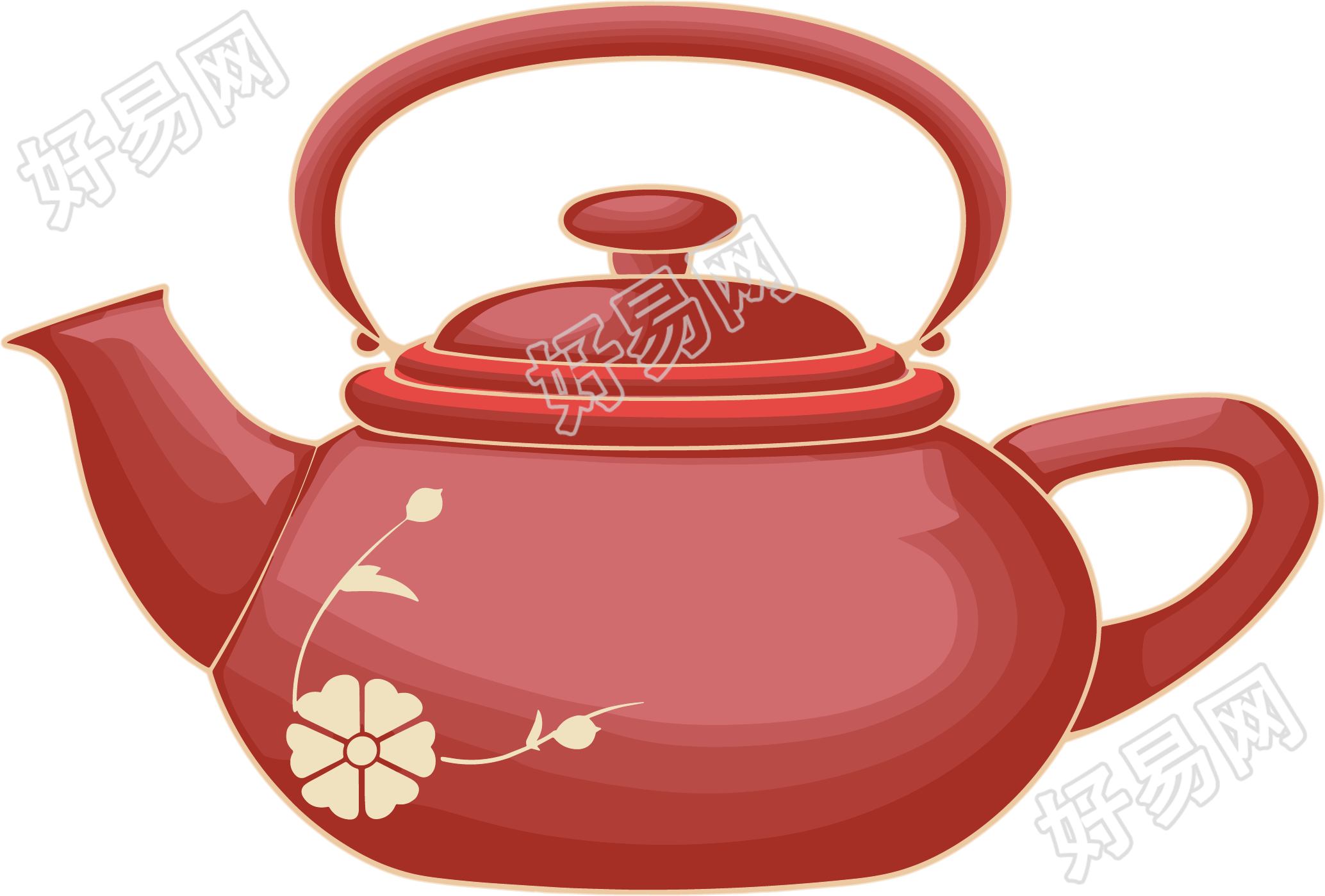 茶壶矢量插画