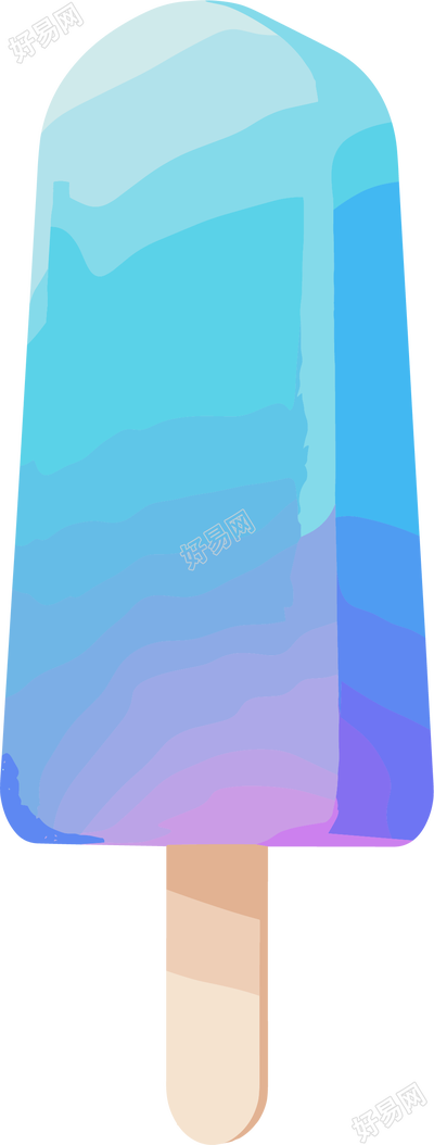 蓝色渐变冰棒插图