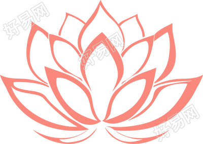 粉色莲花矢量标志素材