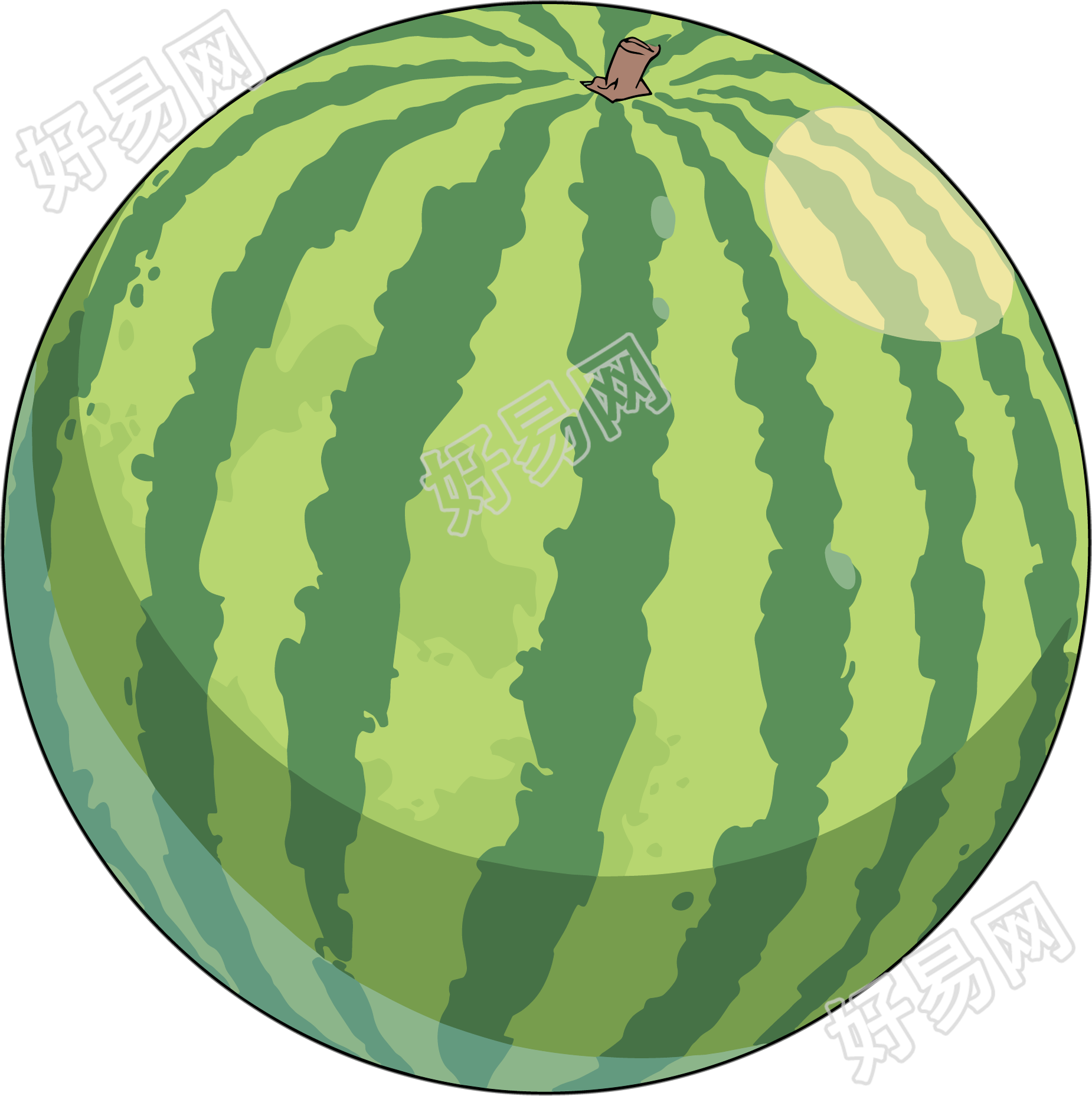 夏天西瓜插画