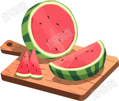 夏天西瓜透明背景素材
