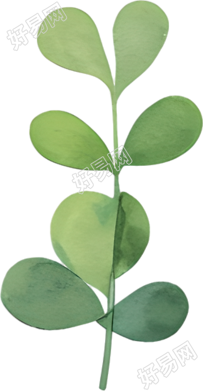 水彩植物商业设计元素