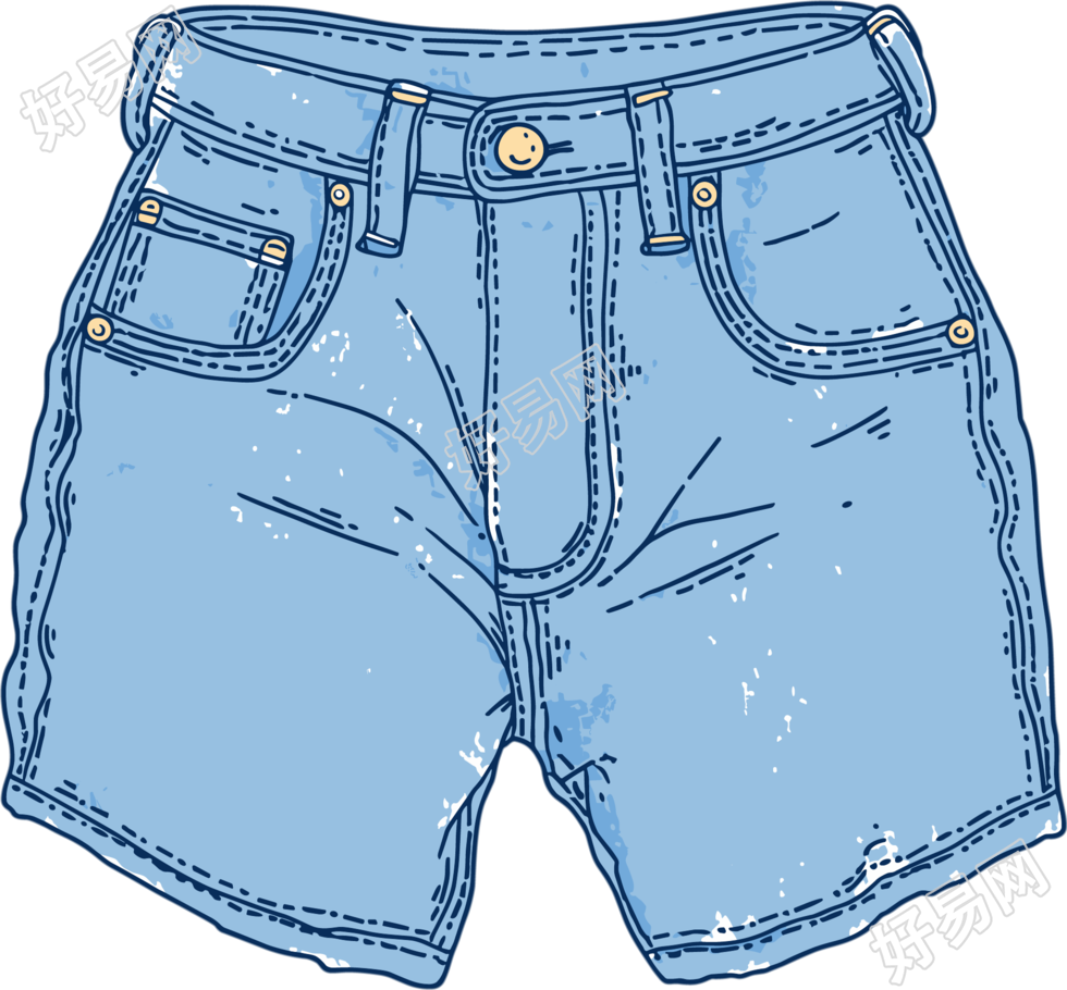 牛仔裤时装插图