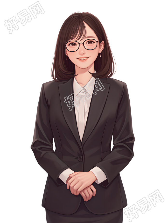 公务员透明背景插画