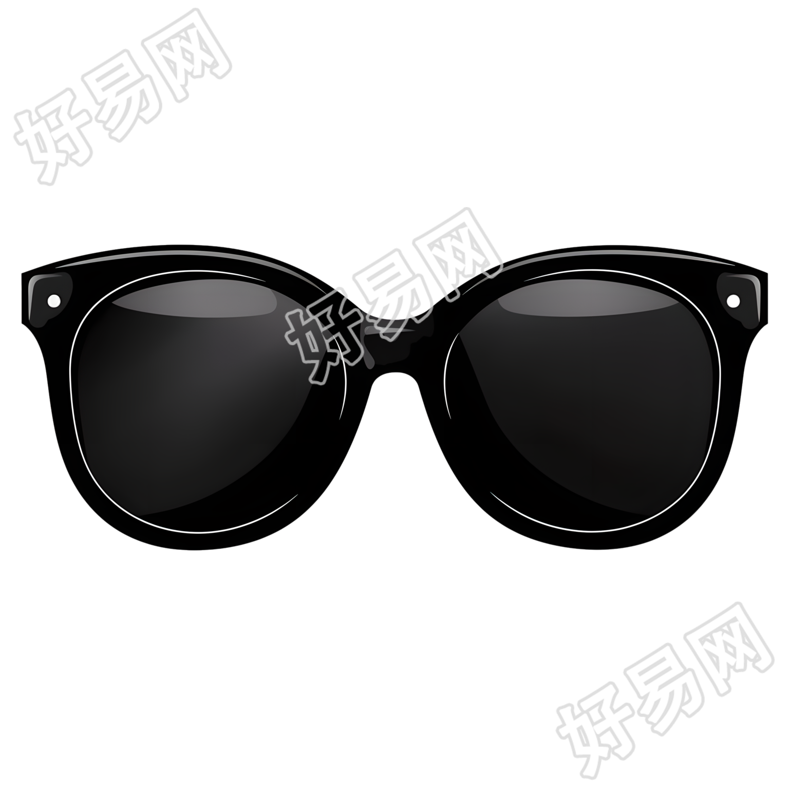 黑框墨镜插图