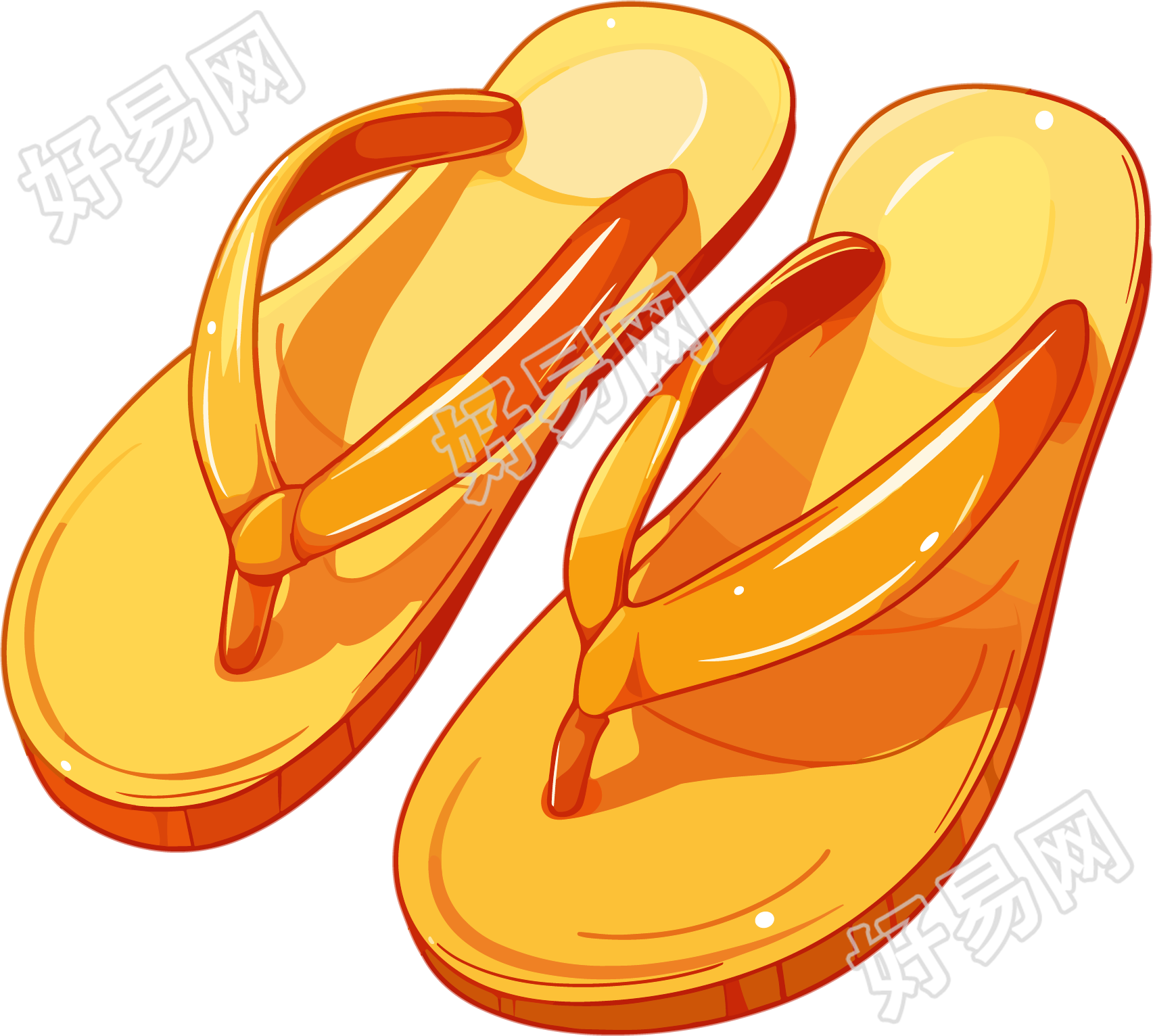 人字拖插画素材