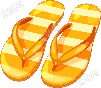 人字拖透明背景插画