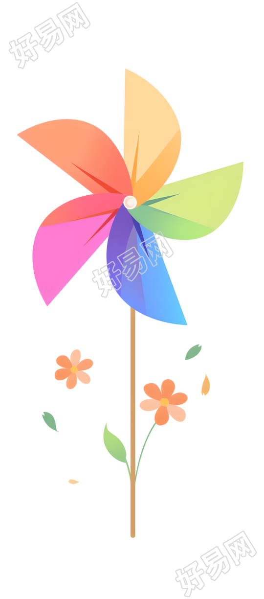 纸风车创意插图